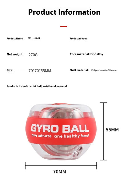 Metal Wrist Ball Fitness Gyro